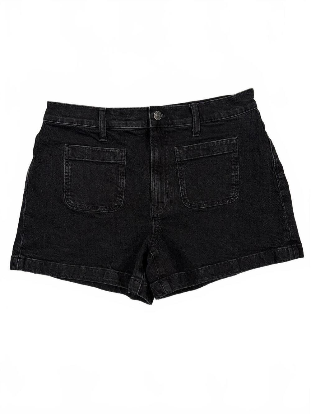 Madewell The Denim Emmett Short: Patch Pocket Edition Black Size 30 Retro
